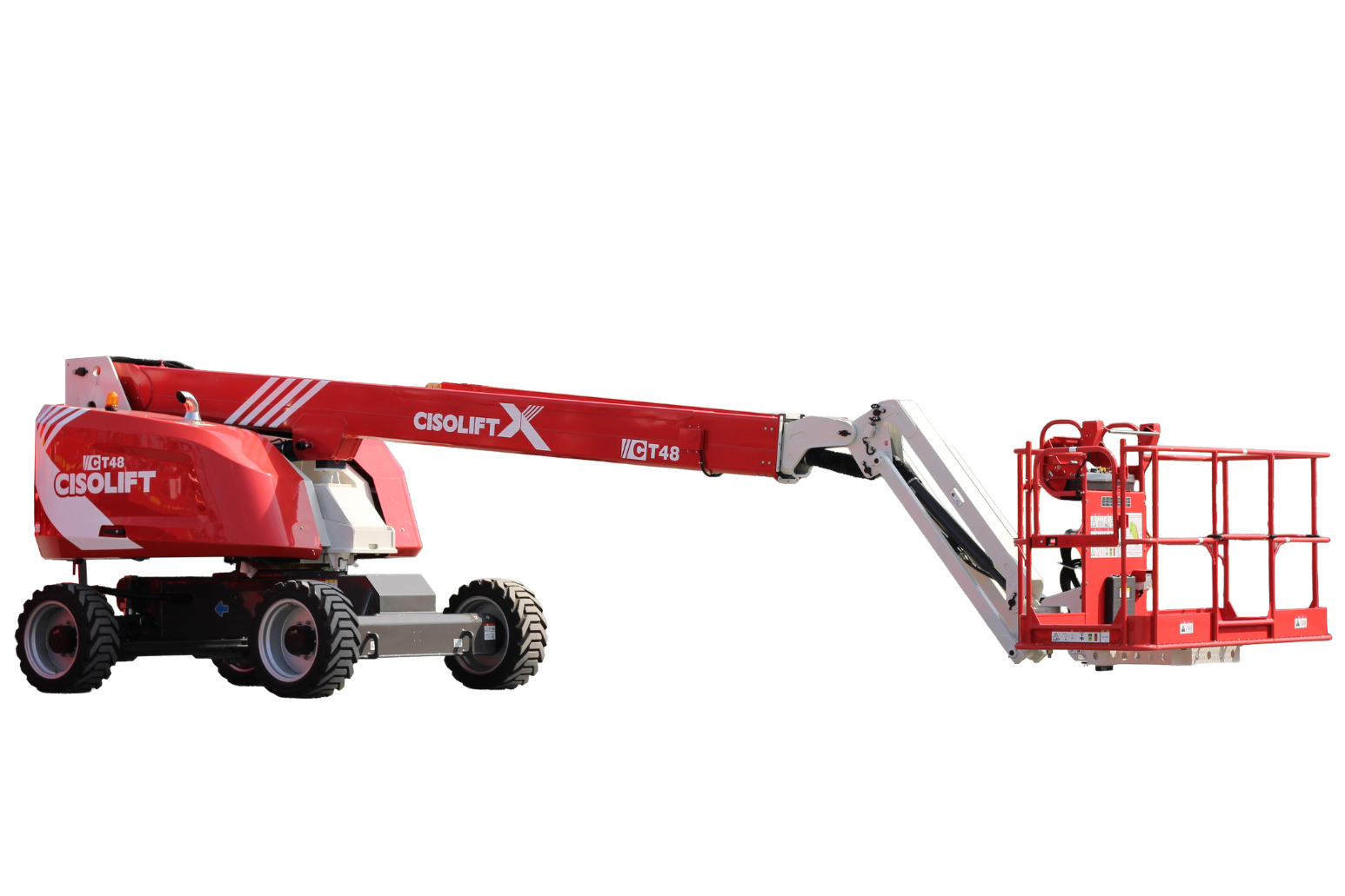 Straight mast boom lifts